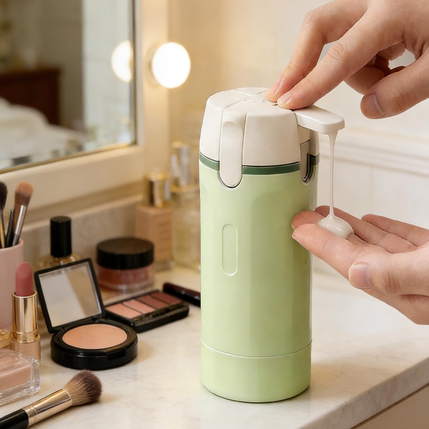 4'ü 1 arada Seyahat Pompalı Dispenser Şişesi